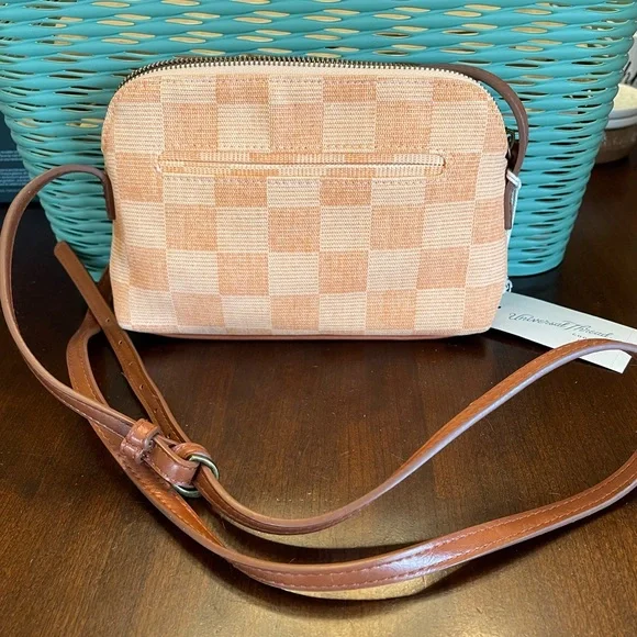 NWT Universal Thread Checkered Addison Crossbody Bag in Orange - Picture 4 of 10